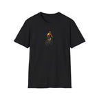Cyclist with Backpack T-Shirt
