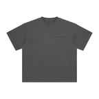 Front of Dark Gray enzyme-washed T-shirt with a small Stadium Society chest mark