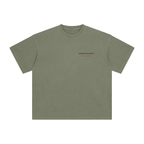 Front of Gray Green enzyme-washed T-shirt with a small Stadium Society chest mark