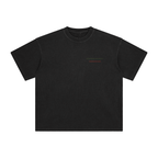Front of Retro Black enzyme-washed T-shirt with a small Stadium Society chest mark