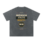 Back of Pirate Gray washed oversized T-shirt with a large Mexico Athletic Dept. graphic